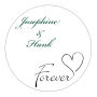 Forever Swirly Circle Wedding Labels